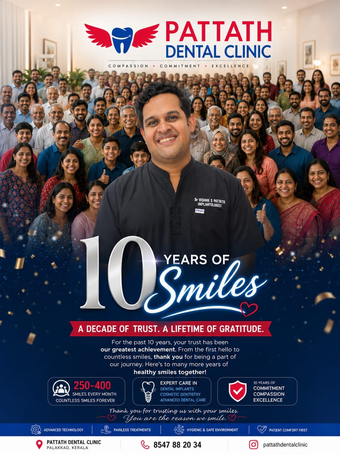 Pattath Dental Clinic — 10 Years of Smiles anniversary